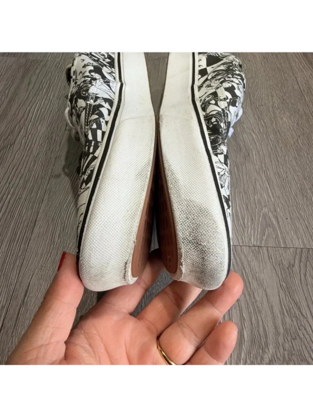 Vans Nightmare Before Xmas Mens 10 Black White Comfy Cush Lace Up Sneaker Shoes